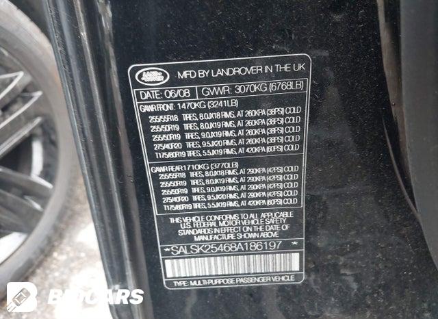 SALSK25468A186197 2008 Land Rover Range Rover photo no. 9