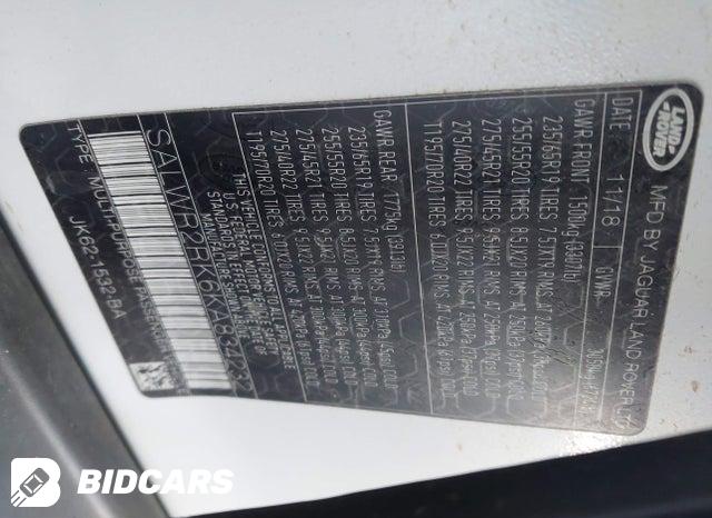 SALWR2RK6KA834232 2019 Land Rover Range Rover photo no. 9