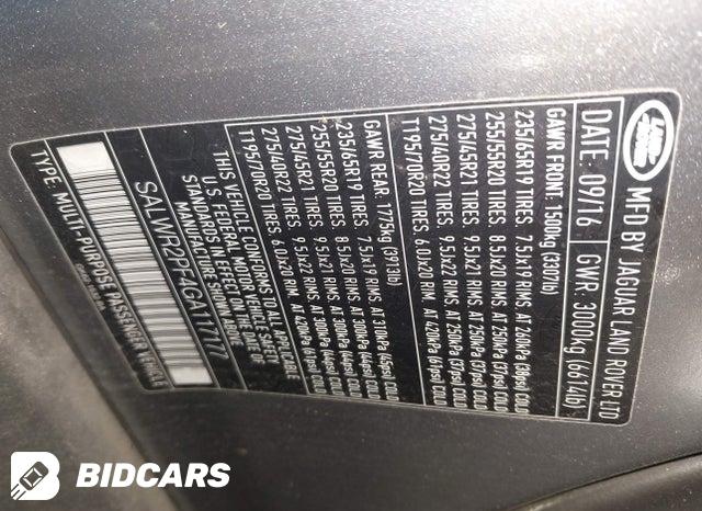SALWR2PF4GA117177 2016 Land Rover Range Rover photo no. 9