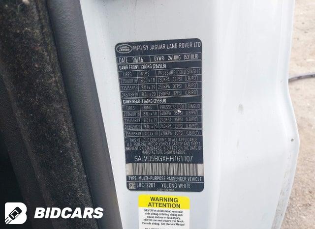 SALVD5BGXHH161107 2017 Land Rover Range Rover photo no. 9