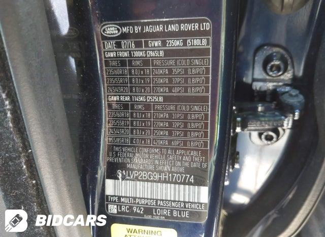 SALVP2BG9HH170774 2017 Land Rover Range Rover photo no. 9