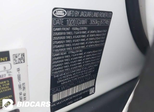 SALWS2RU1MA758170 2021 Land Rover Range Rover photo no. 9