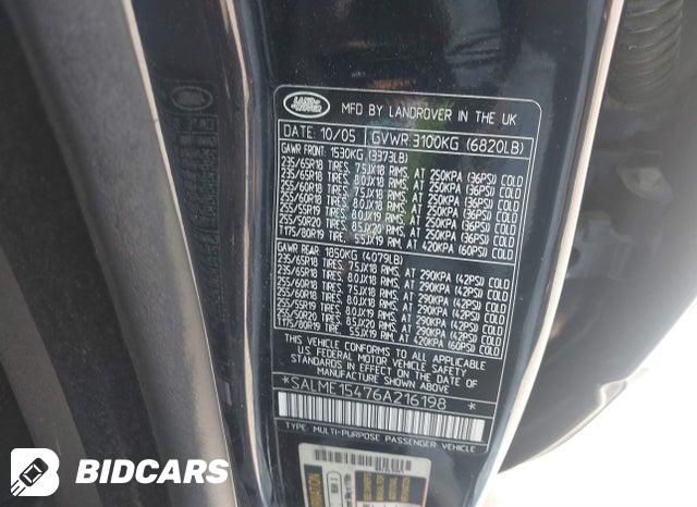 SALME15476A216198 2006 Land Rover Range Rover photo no. 9