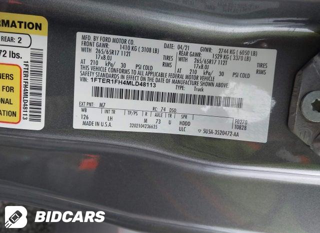 1FTER1FH4MLD48113 2021 Ford Ranger photo no. 9