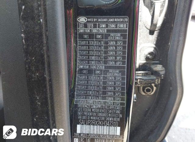 SALVP2RX2KH347310 2019 Land Rover Range Rover photo no. 9