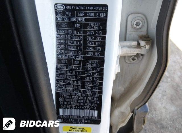 SALVP2RX8KH335419 2019 Land Rover Range Rover photo no. 9