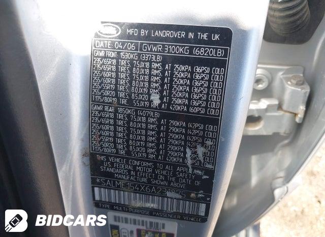 SALME154X6A231875 2006 Land Rover Range Rover photo no. 9