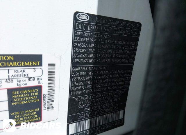 SALWG2KF6GA662083 2016 Land Rover Range Rover photo no. 9