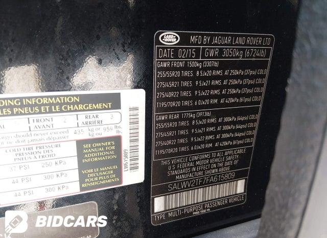SALWV2TF7FA615809 2015 Land Rover Range Rover photo no. 9