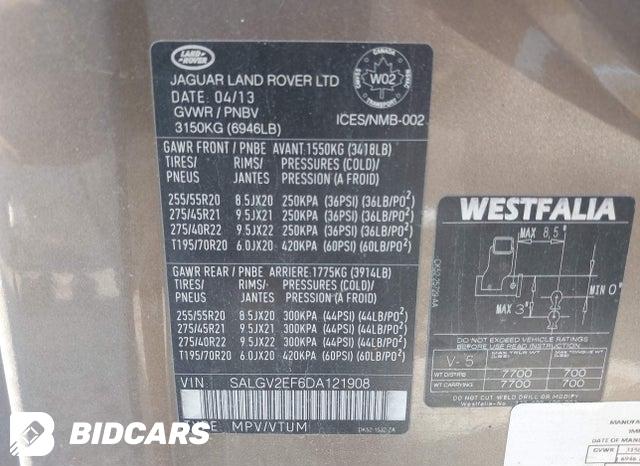 SALGV2EF6DA121908 2013 Land Rover Range Rover photo no. 9