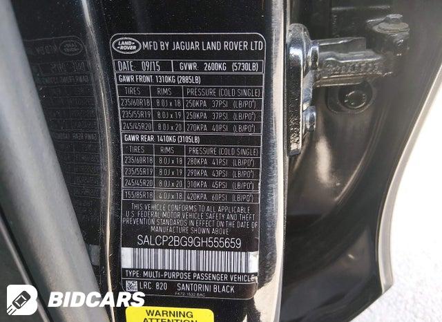 SALCP2BG9GH555659 2016 Land Rover Discovery photo no. 9