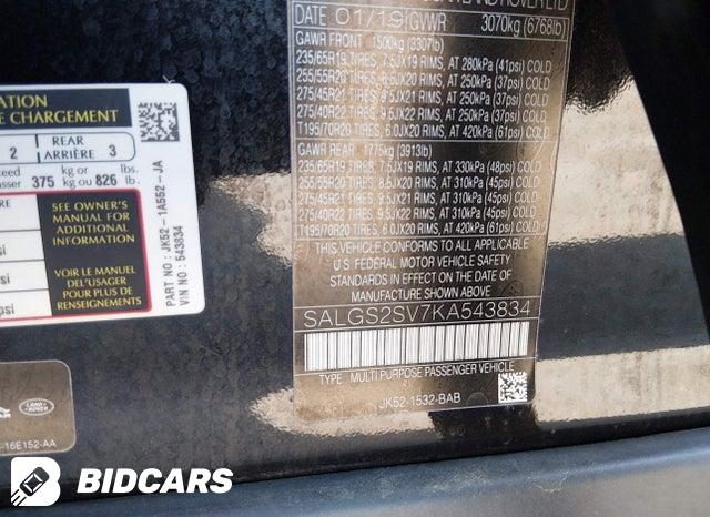 SALGS2SV7KA543834 2019 Land Rover Range Rover photo no. 9