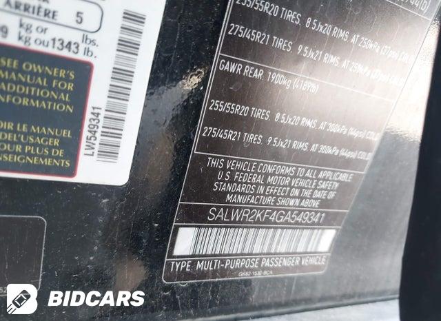 SALWR2KF4GA549341 2016 Land Rover Range Rover photo no. 9