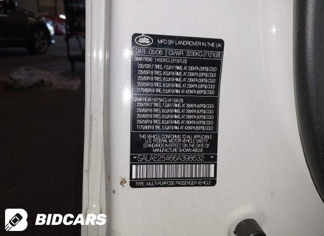 SALAE25466A398632 2006 Land Rover LR3 photo no. 9