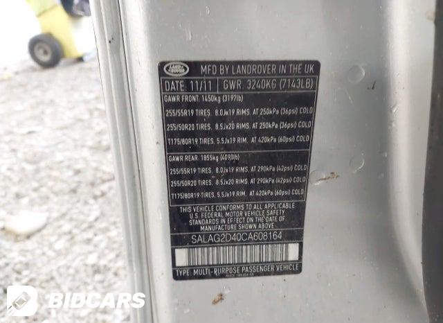 SALAG2D40CA608164 2012 Land Rover LR4 photo no. 9