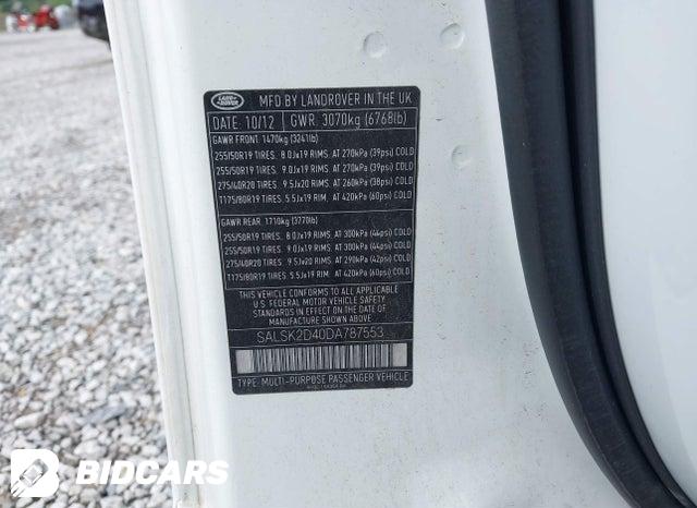 SALSK2D40DA787553 2013 Land Rover Range Rover photo no. 9
