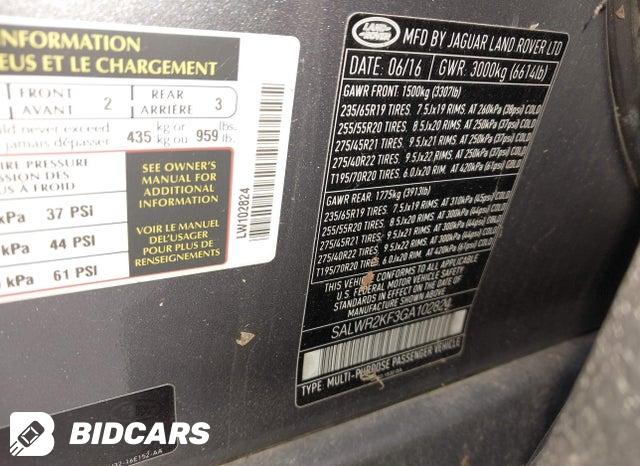 SALWR2KF3GA102824 2016 Land Rover Range Rover photo no. 9
