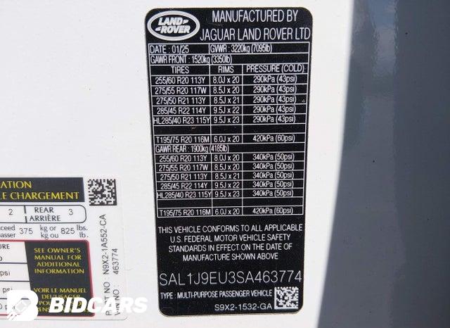 2025 Land Rover Range Rover — VIN SAL1J9EU3SA463774, şəkil 9