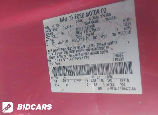 1FTYR14D09PA23276 2009 Ford Ranger photo no. 9