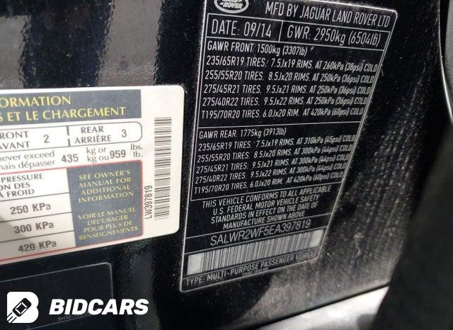 SALWR2WF5EA397819 2014 Land Rover Range Rover photo no. 9