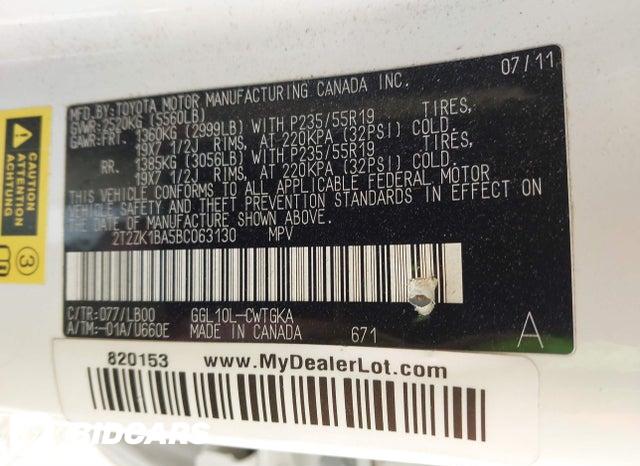 2T2ZK1BA5BC063130 2011 Lexus RX photo no. 9