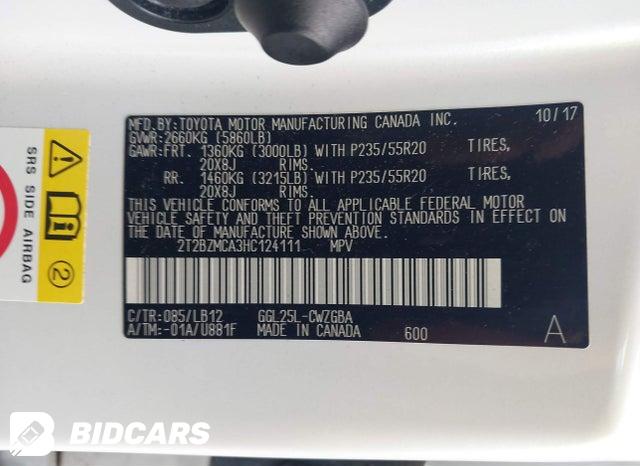 2T2BZMCA3HC124111 2017 Lexus RX photo no. 9