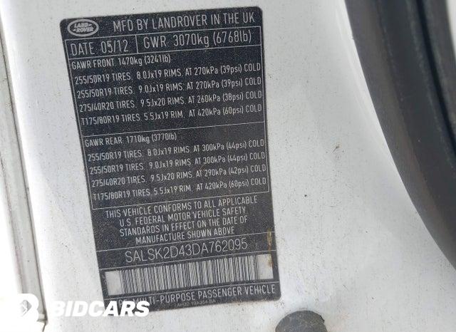SALSK2D43DA762095 2013 Land Rover Range Rover photo no. 9
