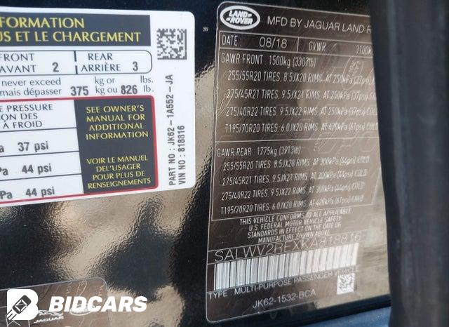 SALWV2REXKA818816 2019 Land Rover Range Rover photo no. 9
