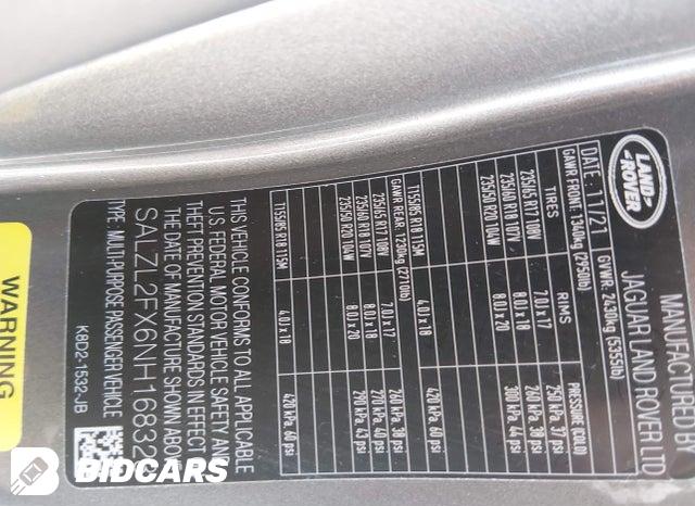 SALZL2FX6NH168323 2022 Land Rover Range Rover photo no. 9