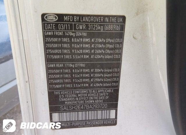 SALSH2E47BA293720 2011 Land Rover Range Rover photo no. 9