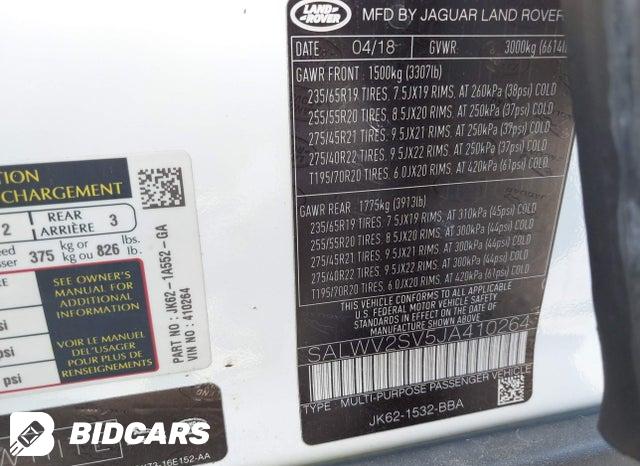 SALWV2SV5JA410264 2018 Land Rover Range Rover photo no. 9