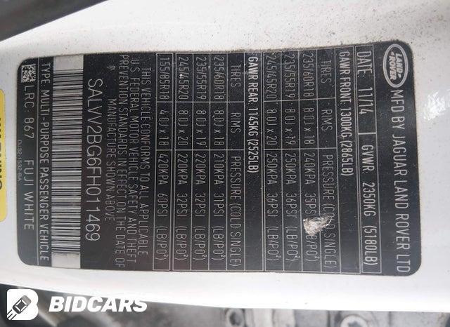 SALVV2BG6FH011469 2015 Land Rover Range Rover photo no. 9