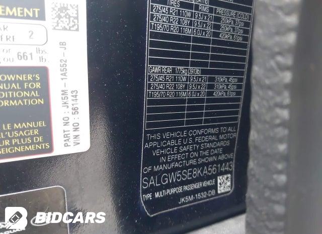 SALGW5SE8KA561443 2019 Land Rover Range Rover photo no. 9