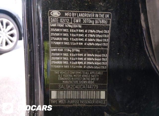 SALSK2D40CA744779 2012 Land Rover Range Rover photo no. 9