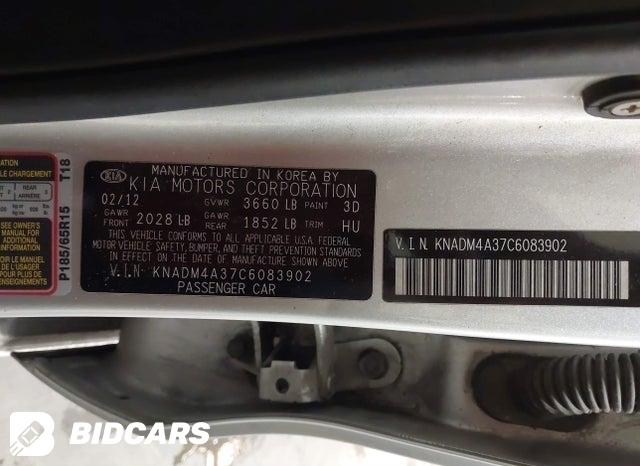 KNADM4A37C6083902 2012 KIA Rio photo no. 9