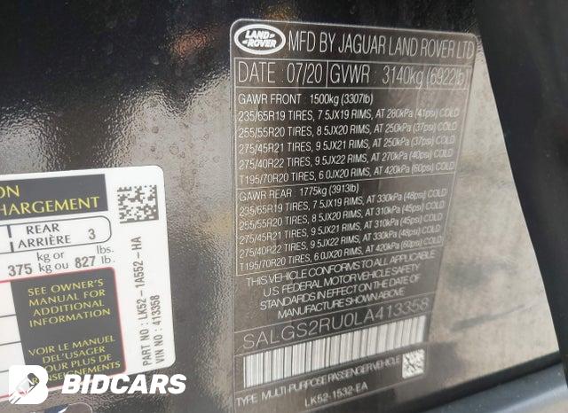 SALGS2RU0LA413358 2020 Land Rover Range Rover photo no. 9
