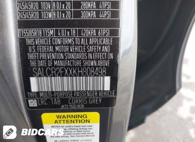 SALCR2FXXKH808498 2019 Land Rover Discovery photo no. 9