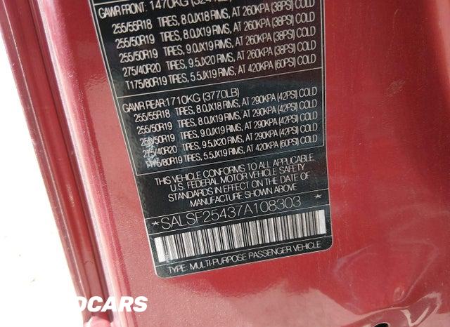 SALSF25437A108303 2007 Land Rover Range Rover photo no. 9