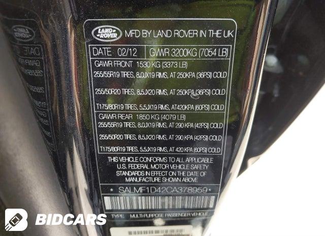 SALMF1D42CA378959 2012 Land Rover Range Rover photo no. 9