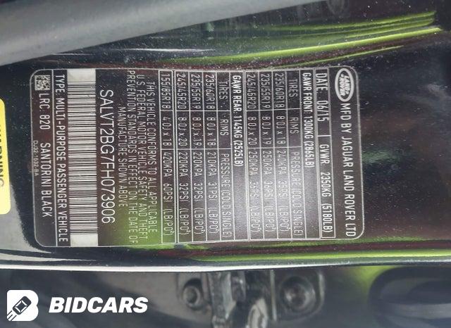 SALVT2BG7FH073906 2015 Land Rover Range Rover photo no. 9