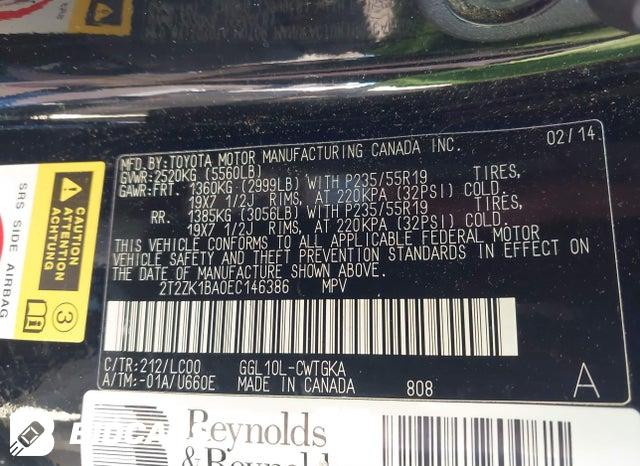 2T2ZK1BA0EC146386 2014 Lexus RX photo no. 9