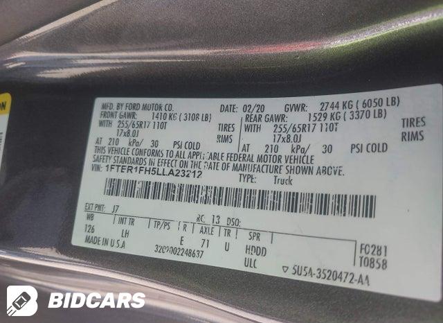 1FTER1FH5LLA23212 2020 Ford Ranger photo no. 9