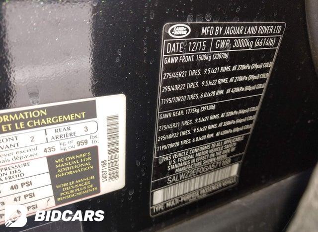 SALWZ2EF0GA571168 2016 Land Rover Range Rover photo no. 9