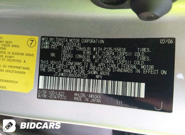 JTJHW31U860045732 2006 Lexus RX photo no. 9