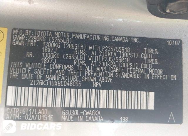 2T2GK31UX8C048095 2008 Lexus RX photo no. 9