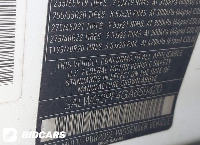 SALWG2PF4GA659420 2016 Land Rover Range Rover photo no. 9