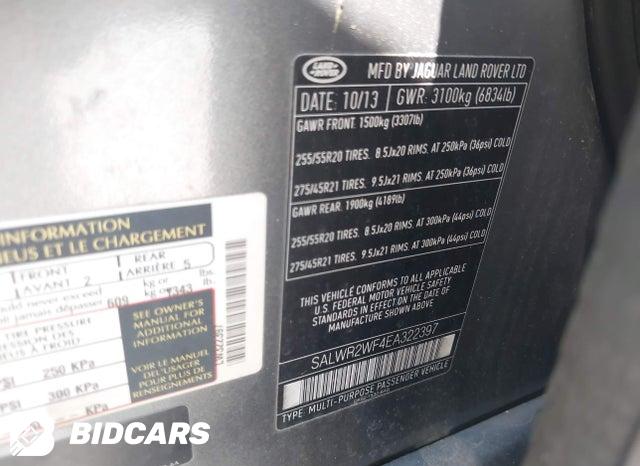 SALWR2WF4EA322397 2014 Land Rover Range Rover photo no. 9