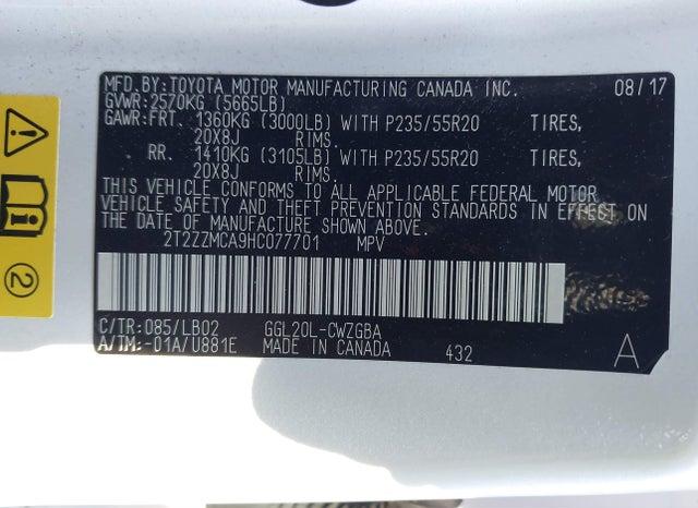 2T2ZZMCA9HC077701 2017 Lexus RX photo no. 9