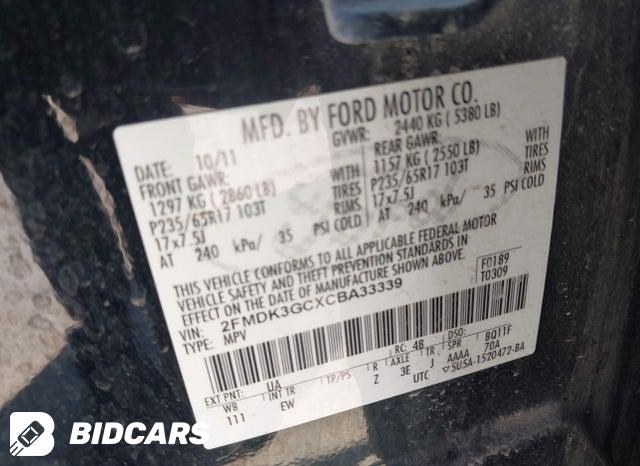 2FMDK3GCXCBA33339 2012 Ford Edge photo no. 9