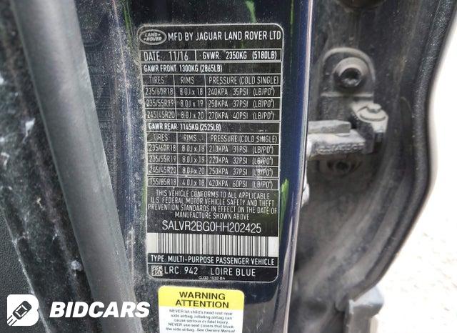 SALVR2BG0HH202425 2017 Land Rover Range Rover photo no. 9